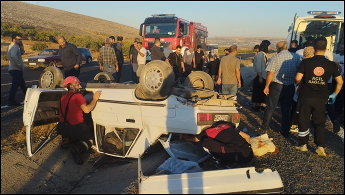 Şanlıurfa'da Kontrolden Çıkan Araç Takla Attı: 5 Yaralı