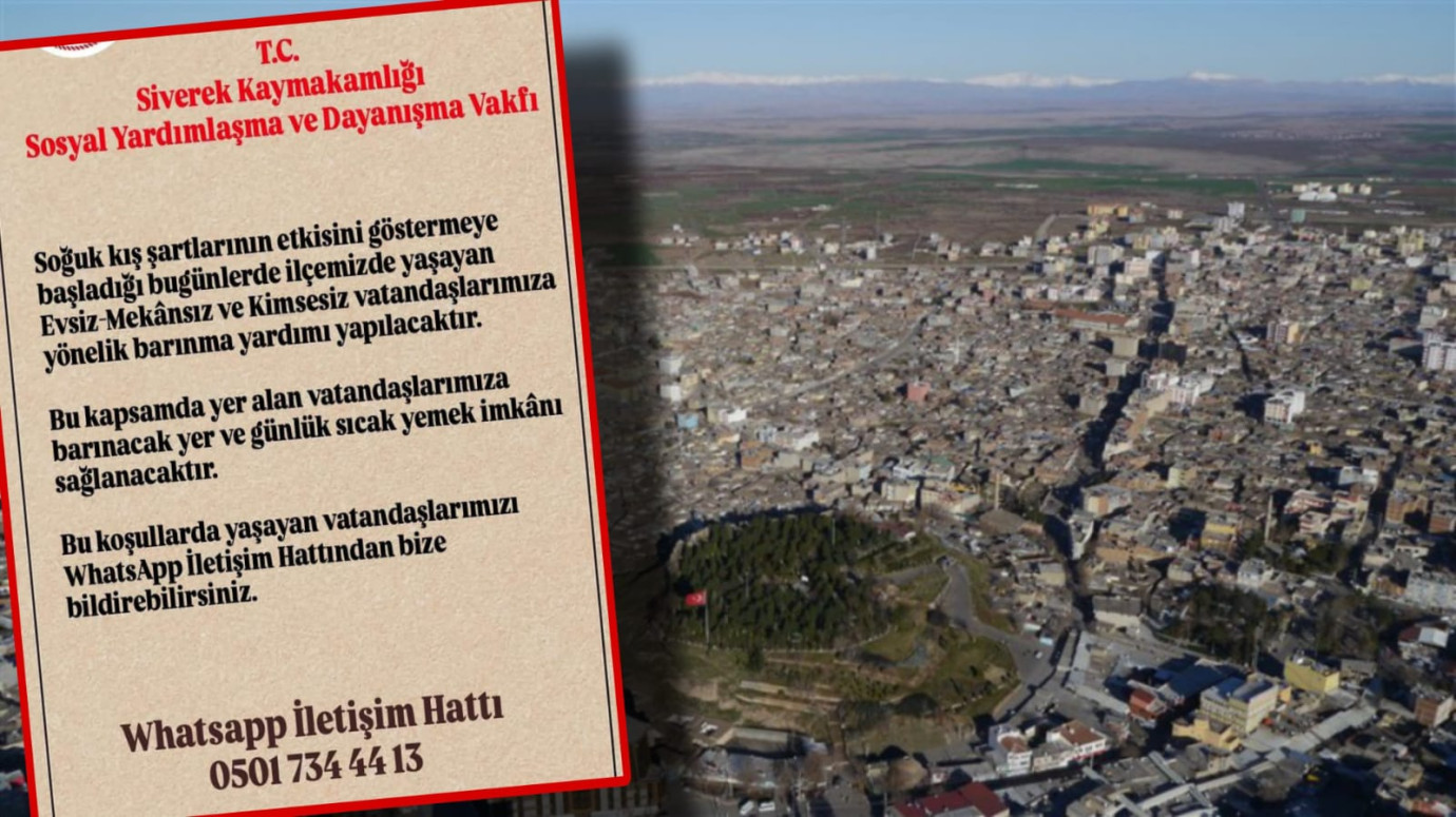 Siverek Kaymakamlığı’ndan soğuk kış günlerinde evsizlere destek duyurusu !