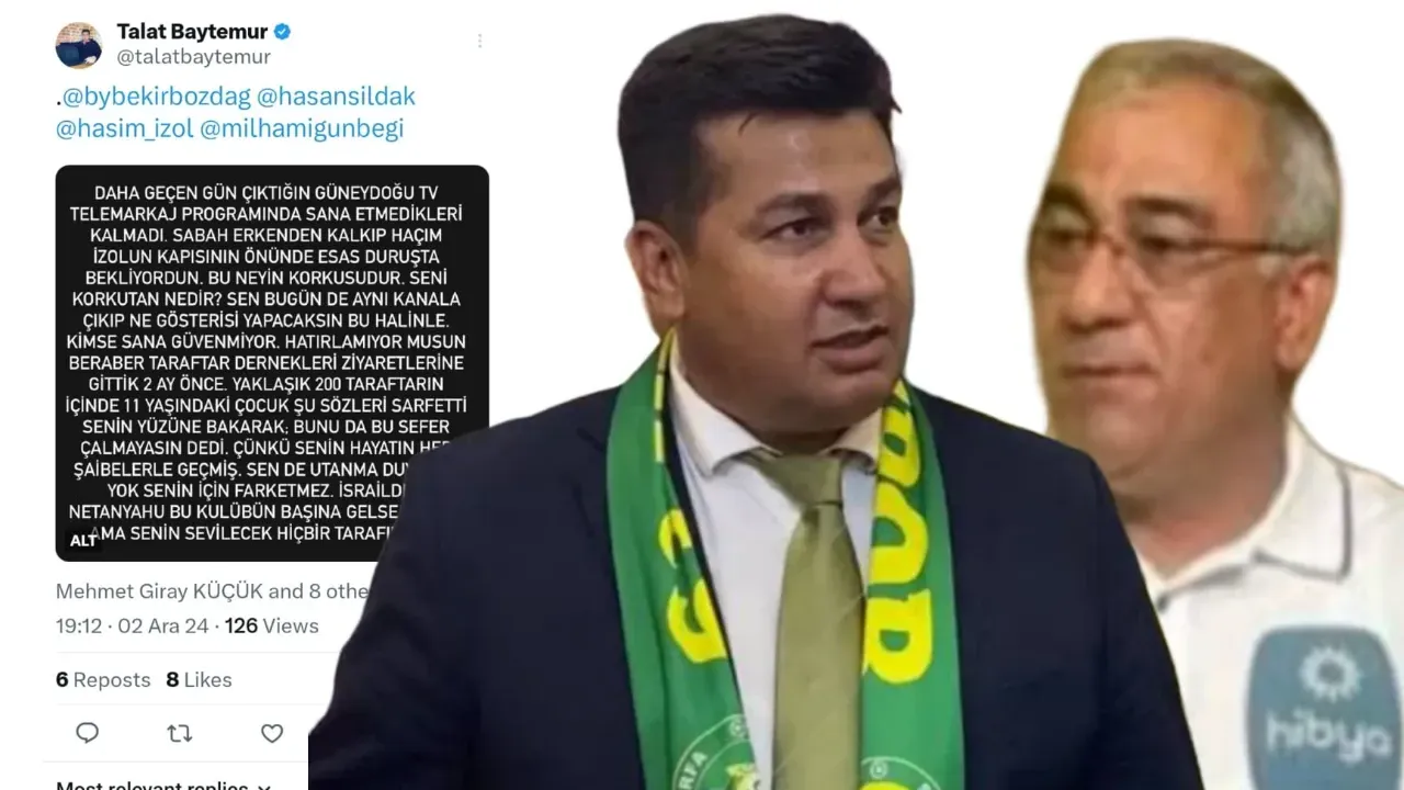 Talat Baytemur’dan Şanlıurfaspor Başkanı Giray Kuçük'e Ağır Eleştiri: