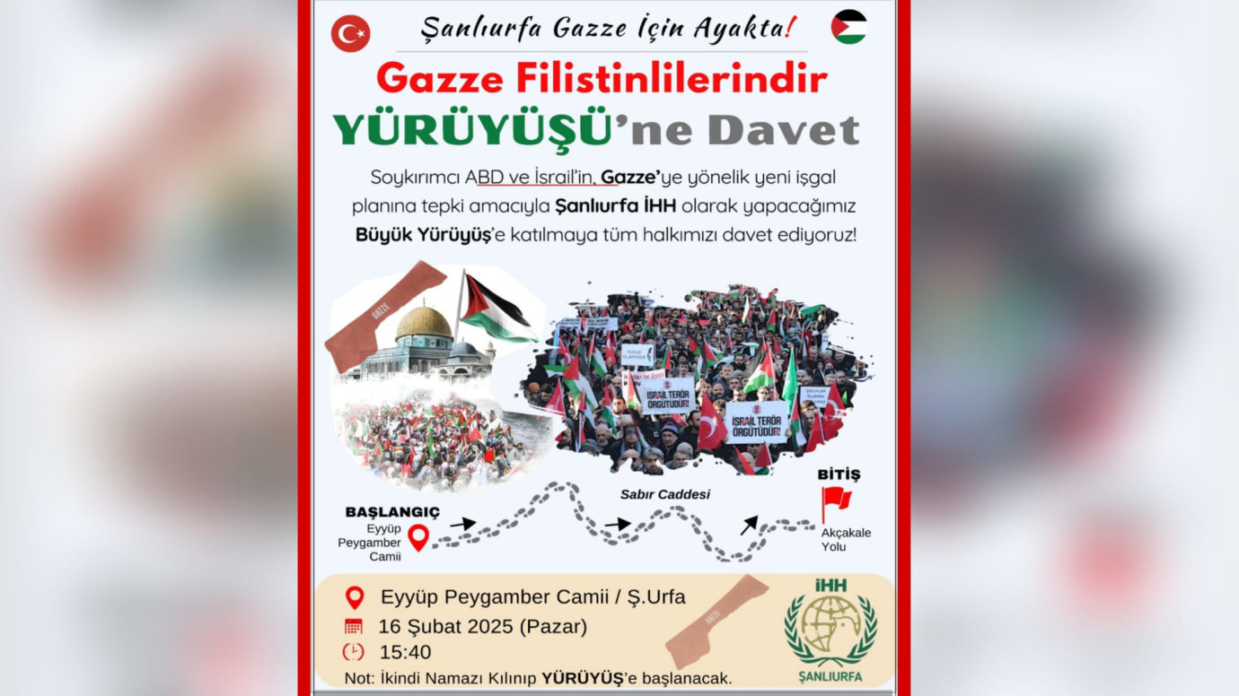 Gazze’ye Destek Yürüyüşü Düzenlenecek