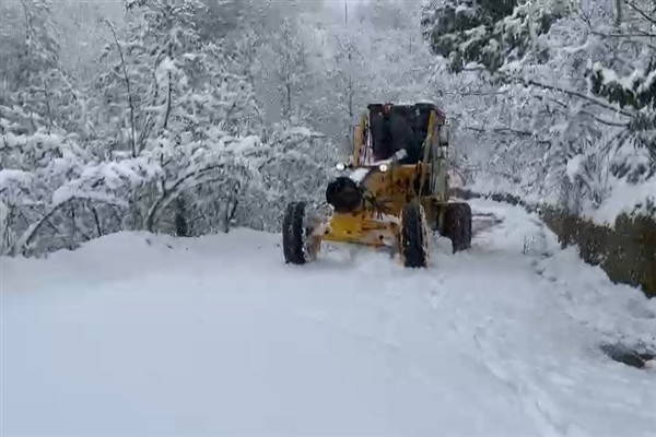 Giresun'da yoğun kar yağışı