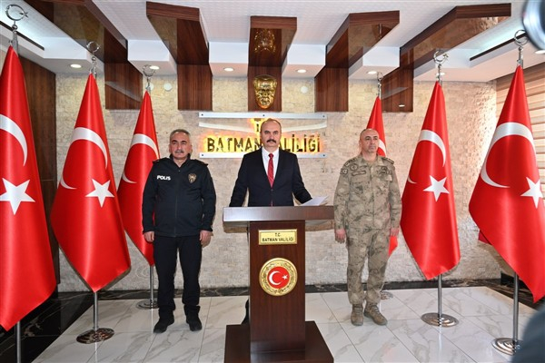 Batman Valisi Canalp, Şubat ayında meydana gelen asayiş olayları hakkında bilgi verdi