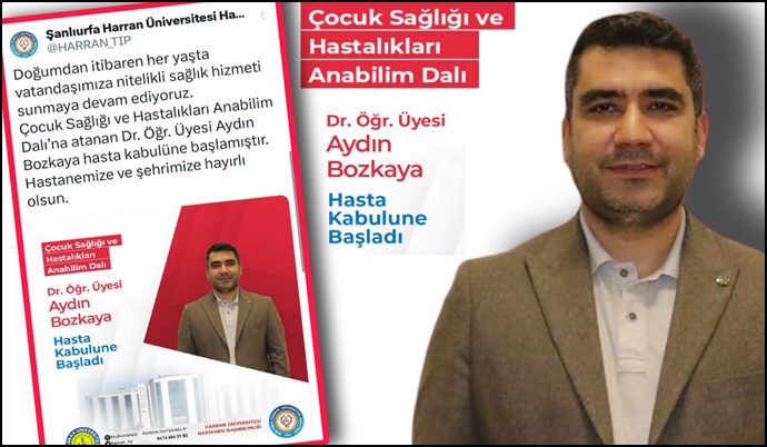Harran Üniversitesi Hastanesi Kadrosunu Güçlendiriyor: Aydın Bozkaya Göreve Başladı