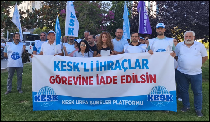 Şanlıurfa'da KHK'liler için eylem