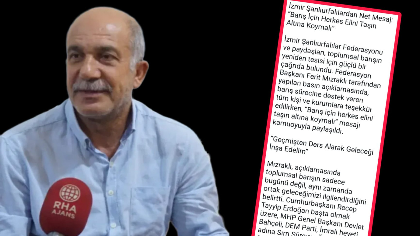 İzmir Şanlıurfalılardan Net Mesaj: “Barış İçin Herkes Elini Taşın Altına Koymalı”