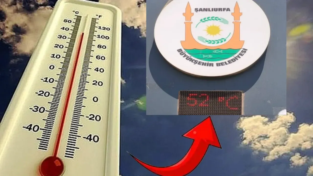 Şanlıurfa’da Sıcaklık Zirve Yaptı: Termometreler 52 Dereceyi Buldu