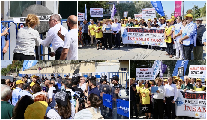 KESK’ten Gazze protestosu: Katil İsrail Filistin'den defol