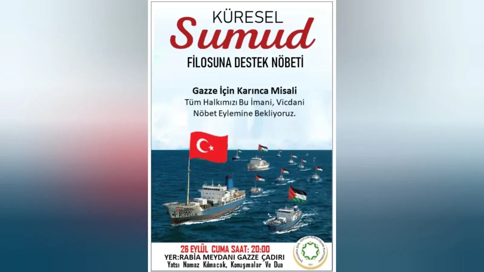 Şanlıurfa STK’larından Global Sumud Filosuna Destek Çağrısı