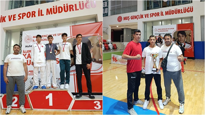 Muş’taki Karate Turnuvasında Urfalı Öğrenciler Kürsüyü Doldurdu