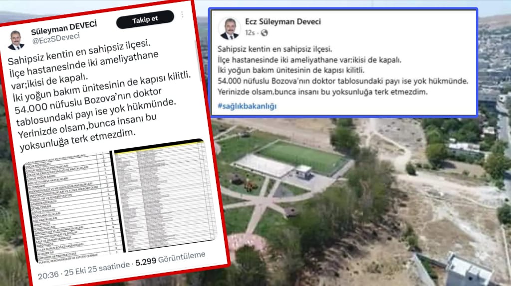 BOZOVA SAHİPSİZ BIRAKILDI! 54 BİN NÜFUSA BİR DOKTOR!