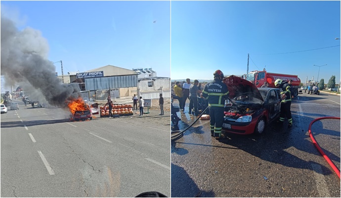 Şanlıurfa’da Araç Yangını: Alevler Arasında Kaldı