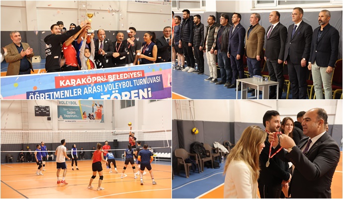 Karaköprü’de Öğretmenler Voleybol Turnuvası Görkemli Finalle Tamamlandı