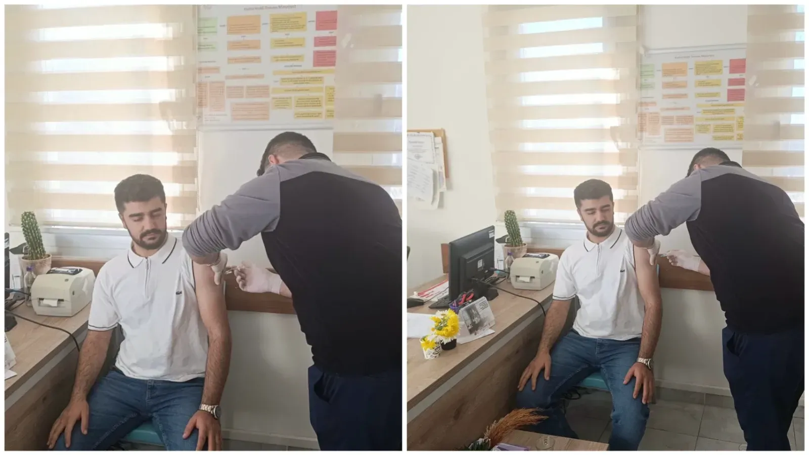 Bozova’da İlçe Sağlık Müdürlüğü 'nden aşı uygulaması