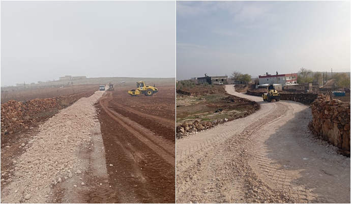 Bozova Belediyesi Kırsal Mahallelerde Yol Çalışmalarını Sürdürüyor