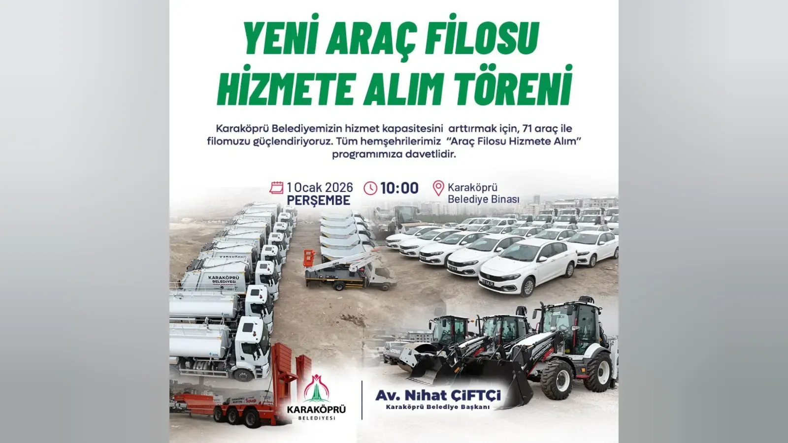 Fatih Erbakan Karaköprü’ye Geliyor: Yeni Araç Filosu Hizmete Alınacak