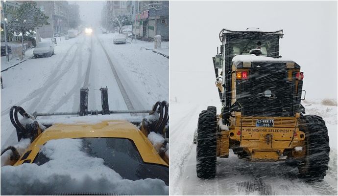 Viranşehir Belediyesi Karla Mücadelede Seferberlik İlan Etti