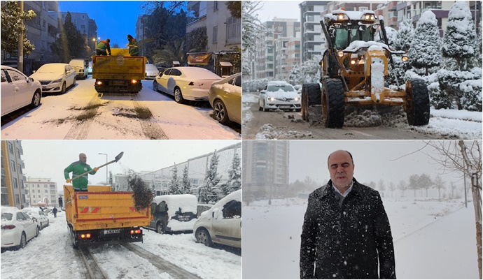 Karaköprü Belediyesi Karla Mücadelede Teyakkuzda