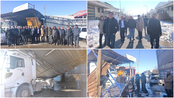 Urfa’da Kar Yağışı Sonrası Mobilyacılar Sitesi’nde Büyük Hasar