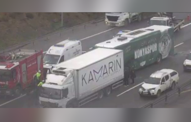 Konyaspor takım otobüsü kaza yaptı: 7 yaralı