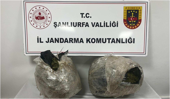 Şanlıurfa’da uyuşturucu operasyonunda 20 kilogram esrar ele geçirildi
