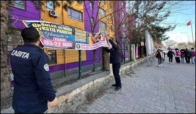 Kent Estetiğini Bozan İzinsiz Afişler Kaldırıldı