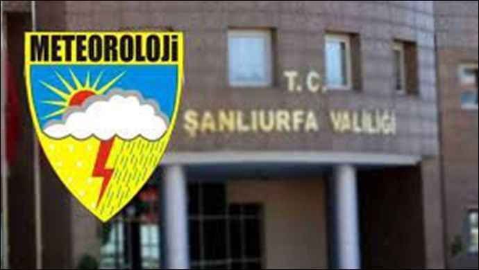 Şanlıurfa’da Kuvvetli Sağanak Uyarısı