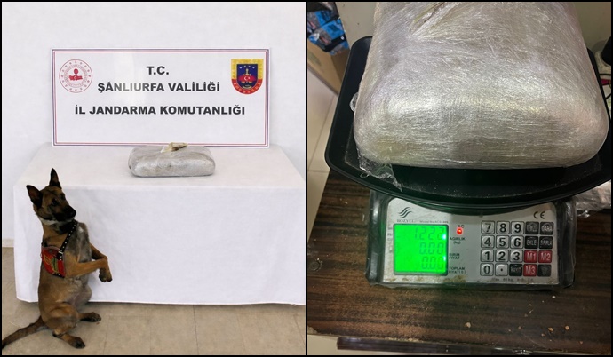 Birecik’te uyuşturucu operasyonu: 1 kilo 222 gram esrar ele geçirildi