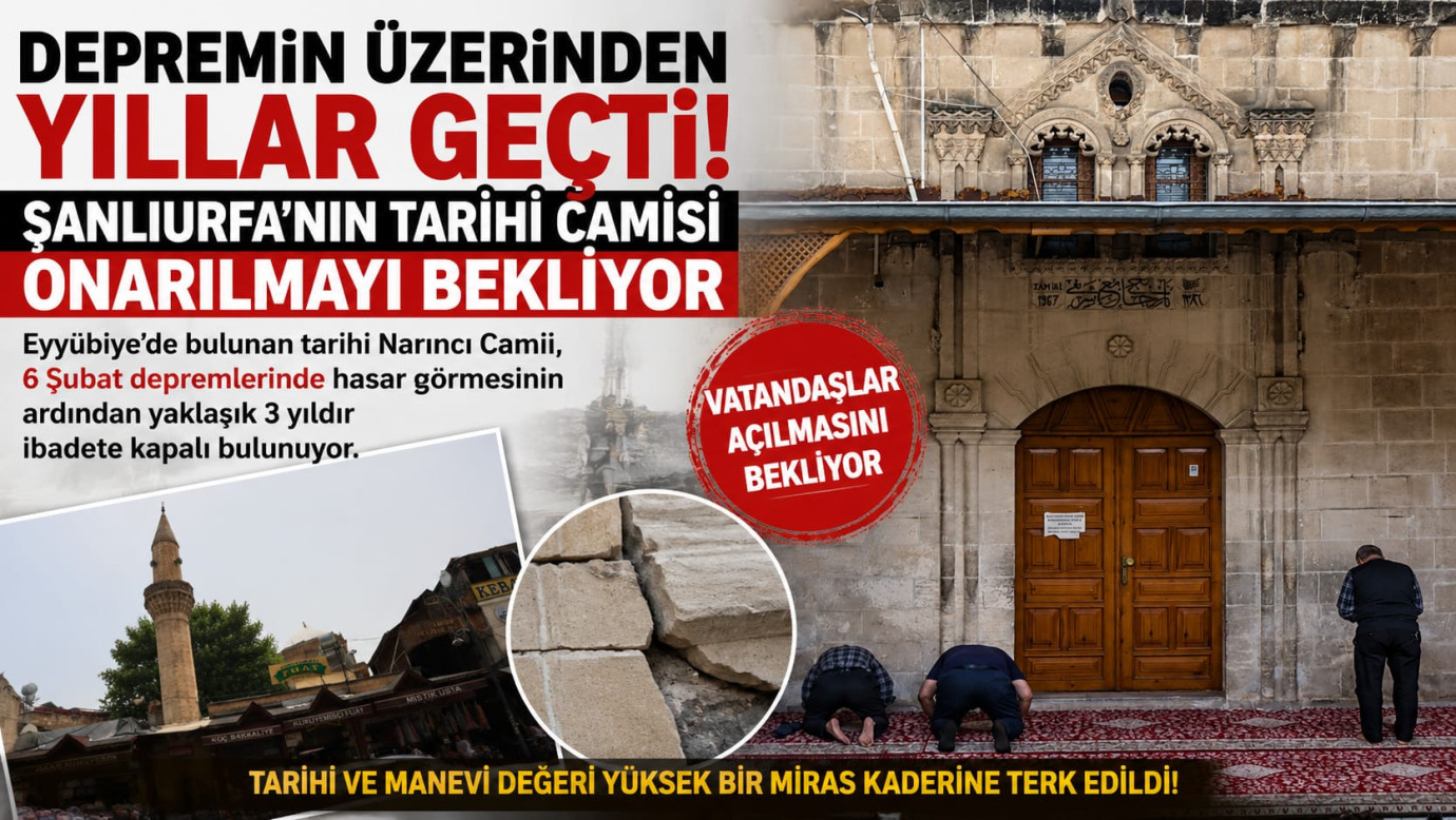 Depremin üzerinden yıllar geçti! Şanlıurfa'nın tarihi Narıncı Camii neden hâlâ onarılmadı?