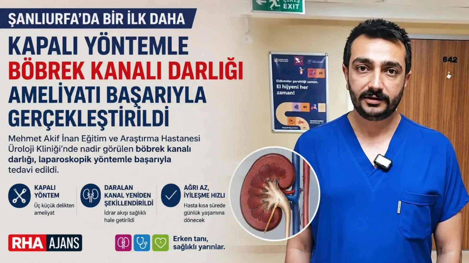 Şanlıurfa'da Kapalı Yöntemle Böbrek Kanalı Darlığı Ameliyatında Başarı: Hasta Sağlığına Kavuştu