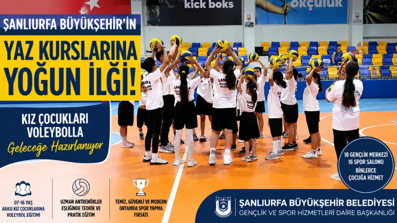 Şanlıurfa'da Kız Çocuklarının Yaz Tatili Voleybolla Şekilleniyor! 