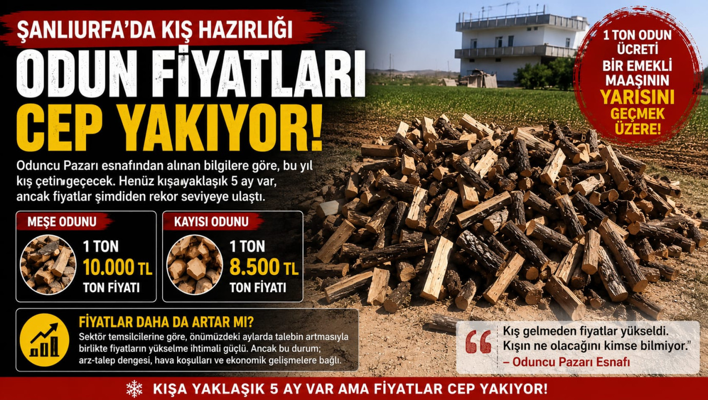 Kış Gelmeden Zam Geldi! Şanlıurfa'da Odun Fiyatları Cep Yakıyor