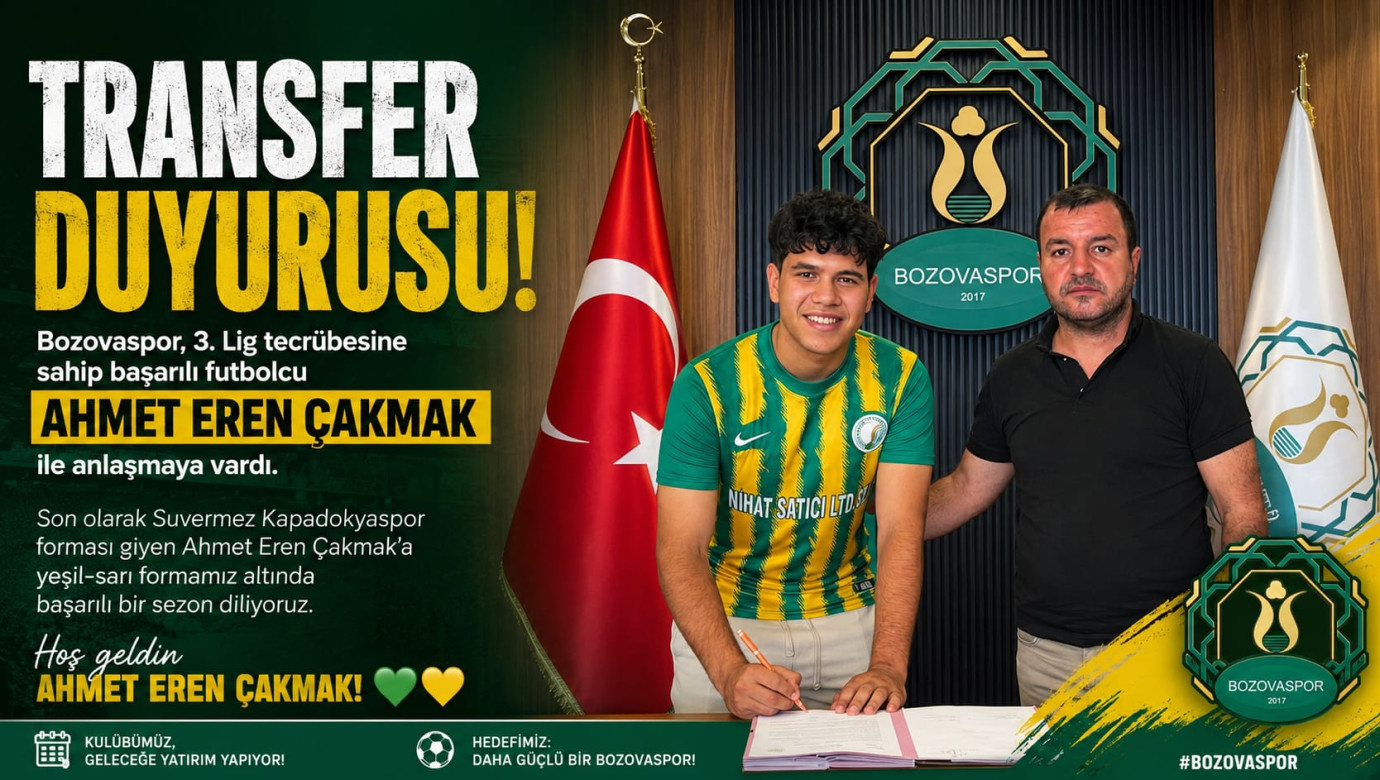 Bozovaspor'dan Yeni Takviye! 3. Lig Tecrübeli Ahmet Eren Çakmak İmzayı Attı