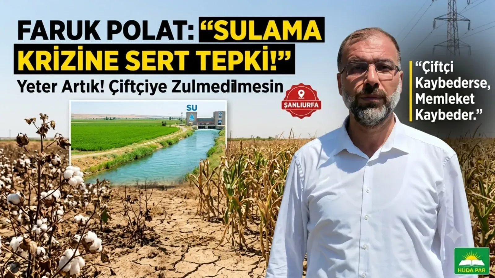 Başkan Polat'tan sulama krizi tepkisi! 