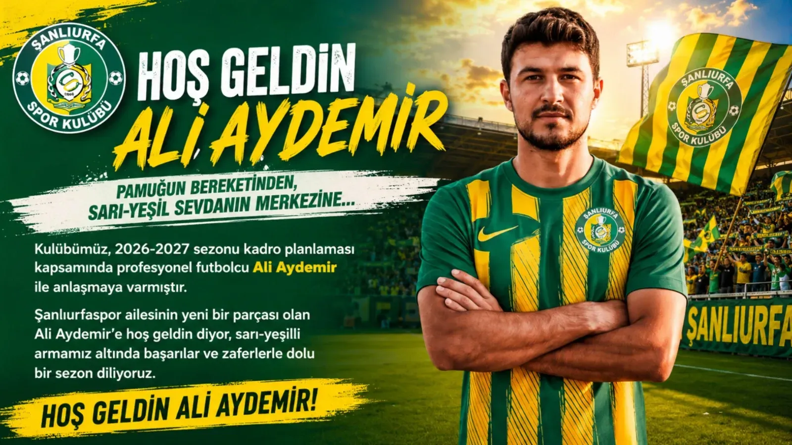 Şanlıurfaspor, Ali Aydemir'i Kadrosuna Kattı