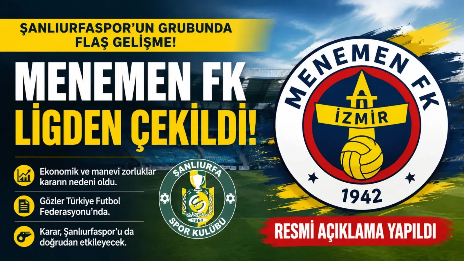 Şanlıurfaspor'un Grubunda Flaş Gelişme: O kulüp Ligden Çekilme Kararı Aldı