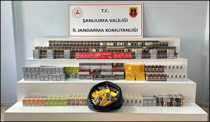 Şanlıurfa’da kaçakçılık operasyonu: Binlerce sigara ve tonlarca kaçak ürün ele geçirildi  