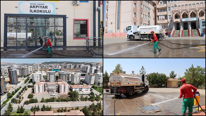 Karaköprü’de 70 Okul Yeni Eğitim Yılına Temizlenerek Hazırlanıyor