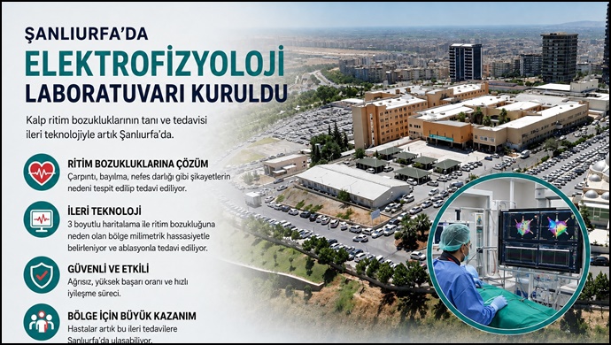 Şanlıurfa'da kalp ritim bozukluklarının tedavisi için elektrofizyoloji laboratuvarı kuruldu