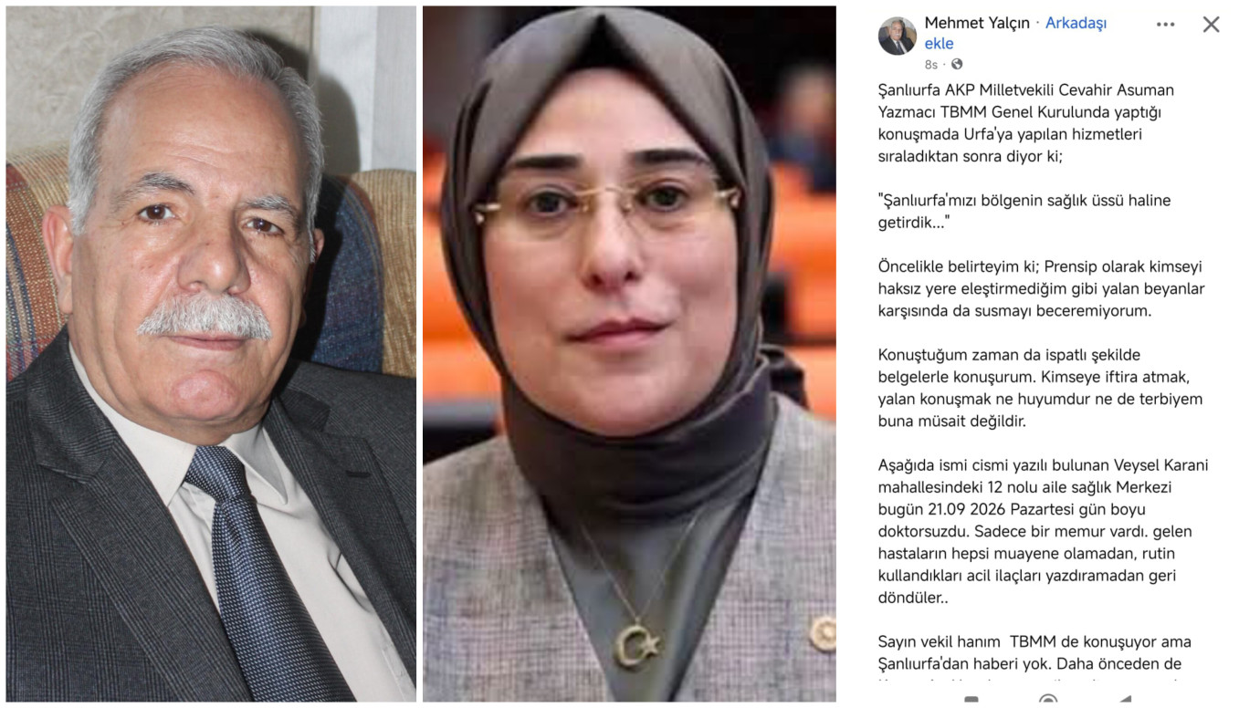 Vekil Yazmacı’ya sağlık hizmetleri tepkisi: “Şanlıurfa’dan haberi yok”