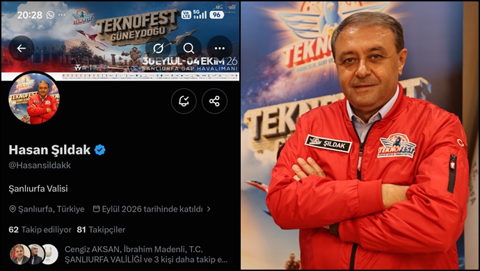 Şanlıurfa Valisi Şıldak’tan yeni X hesabı