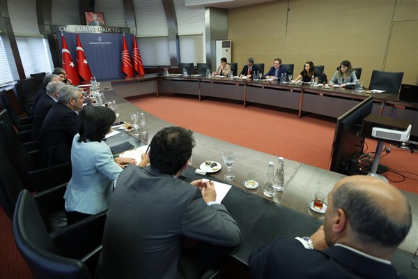 AB Türkiye Delegasyonu Başkanı Büyükelçi MeyerLandrut, CHP Genel Merkezi'ndeydi