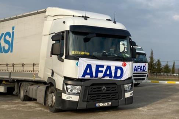 AFAD'ın yardım TIR'ları Ukrayna'ya ulaştı