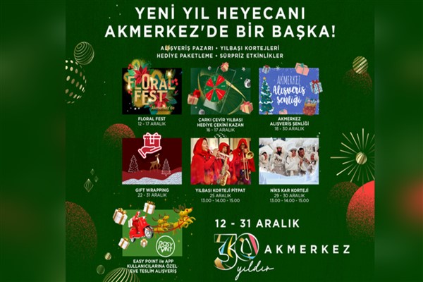 Akmerkez’de yılbaşı alışveriş şenliği başlıyor
