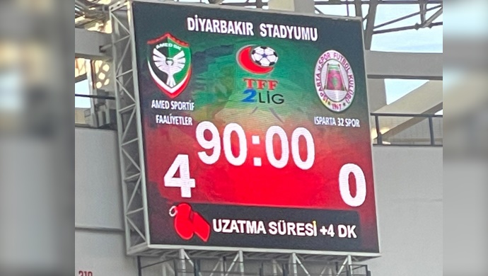 Amedspor 4-0’lık galibiyetle liderliğe yükseldi