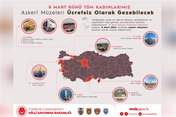 Askeri müzeler 8 Mart'ta kadınlara ücretsiz olacak