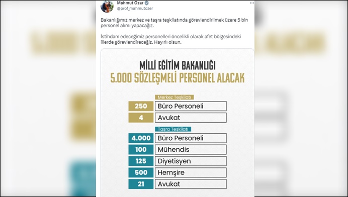 Bakan Özer: 