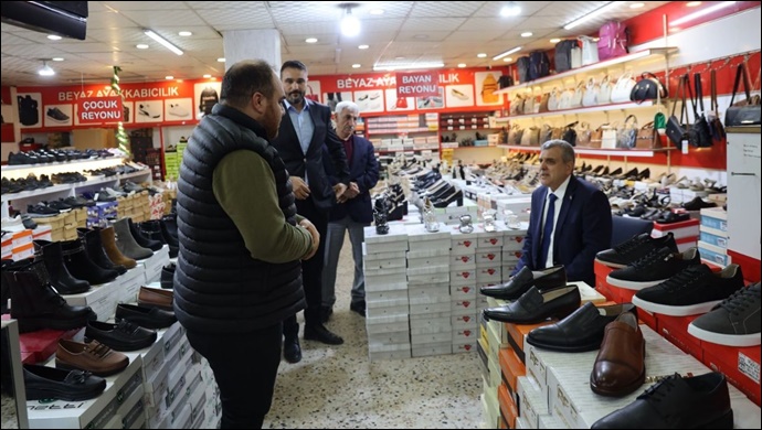Başkan Beyazgül'den esnaf ziyareti