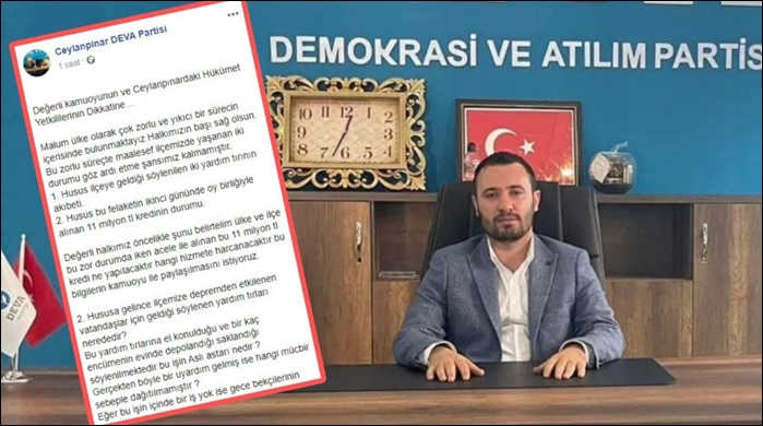 Ceylanpınar Belediyesi ile ilgili vahim iddialar! Tanış,Deprem yardım tırları ve 11 milyon krediyi sordu