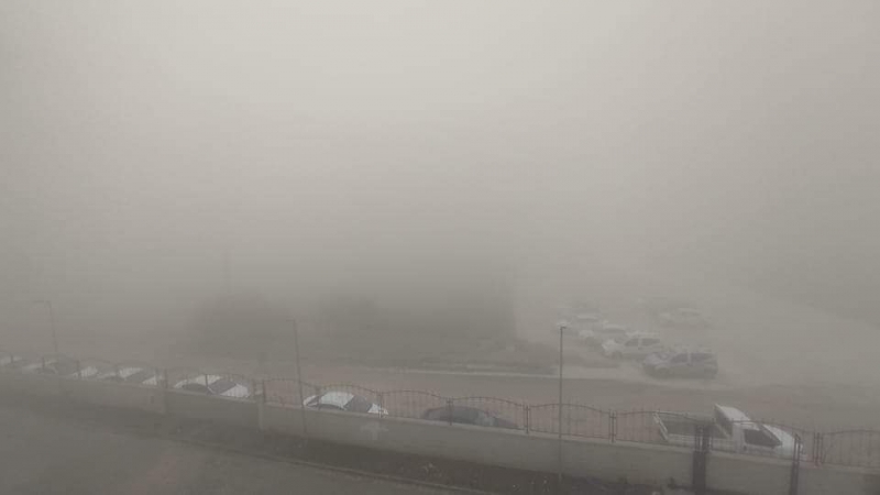 Ceylanpınar'da yoğun sis etkili oluyor