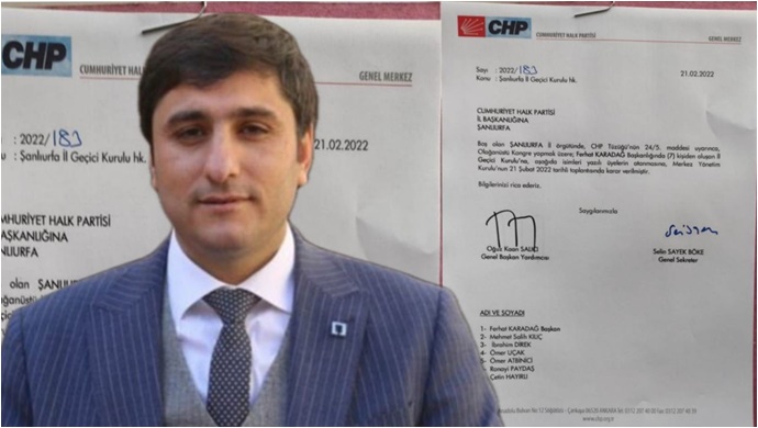 CHP Şanlıurfa İl Başkanı belli oldu